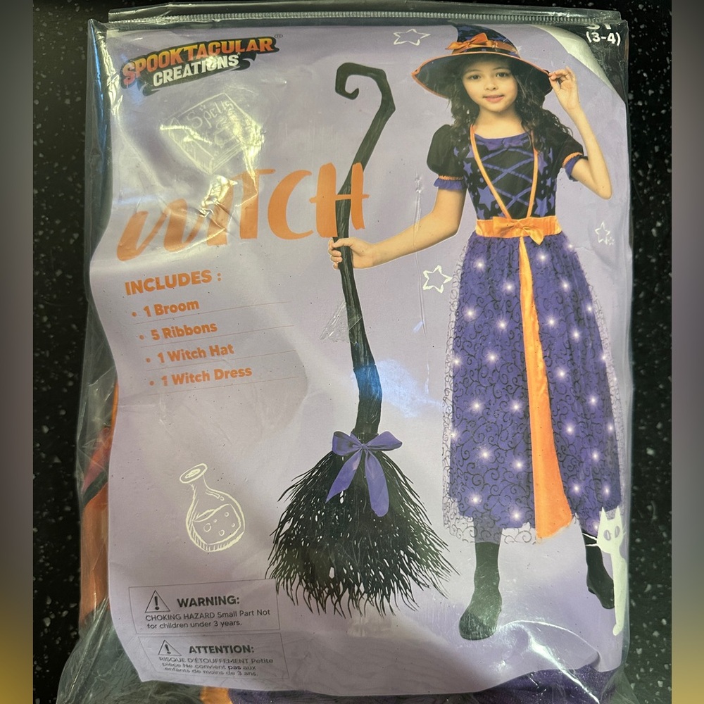 Purple Witch Costume for Kids